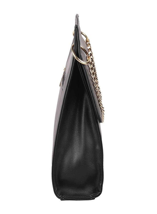 Mochi Womens Synthetic Black Clutch (One Size) - Image 4